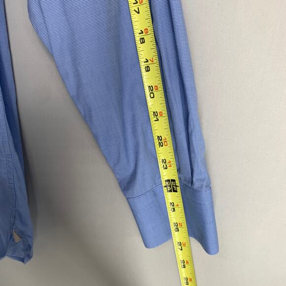 Share Gieves & Hawkes Men Shirt Shirt 16 Blue Casual Button Up Long Sleeve Workw - Picture 6 of 9